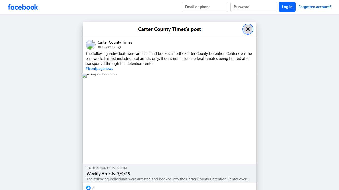 The following individuals were... - Carter County Times Facebook